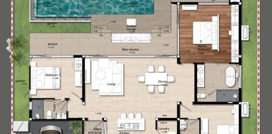 Sobre plano Botanica Modern Loft 2 en Phuket, Tailandia № 79310 - foto 1