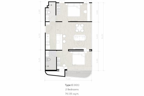 Apartamento de 2 dormitorios en Pattaya, Tailandia № 102929 - foto 6