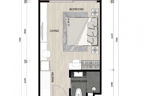 Wohnung in Phuket, Thailand 1 Schlafzimmer № 81788 - Foto 7