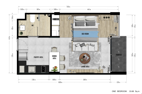Apartamento de 1 dormitorio en Phuket, Tailandia № 81784 - foto 6