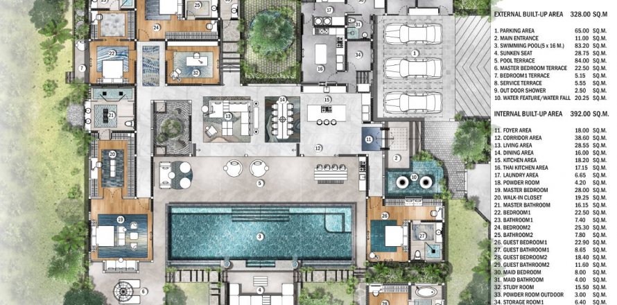 Sobre plano Punyisa Layan Villas en Phuket, Tailandia № 80625 - foto 1