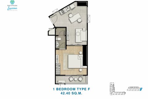 Apartamento de 1 dormitorio en Jomtien Beach, Pattaya, Tailandia № 101459 - foto 22