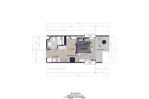 Condo sur Jomtien Beach, Pattaya, Thaïlande, 1 chambre № 119419 - photo 4