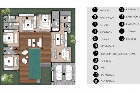 Casa de 4 dormitorios en Ko Samui, Tailandia № 126786 - foto 3