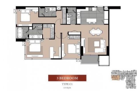 Condominio de 3 dormitorios en Bangkok, Tailandia № 80984 - foto 13