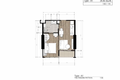 Apartamento de 1 dormitorio en Pattaya, Tailandia № 101439 - foto 14