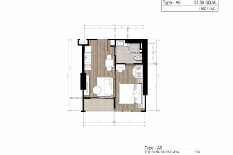 Apartamento de 1 dormitorio en Pattaya, Tailandia № 101439 - foto 19