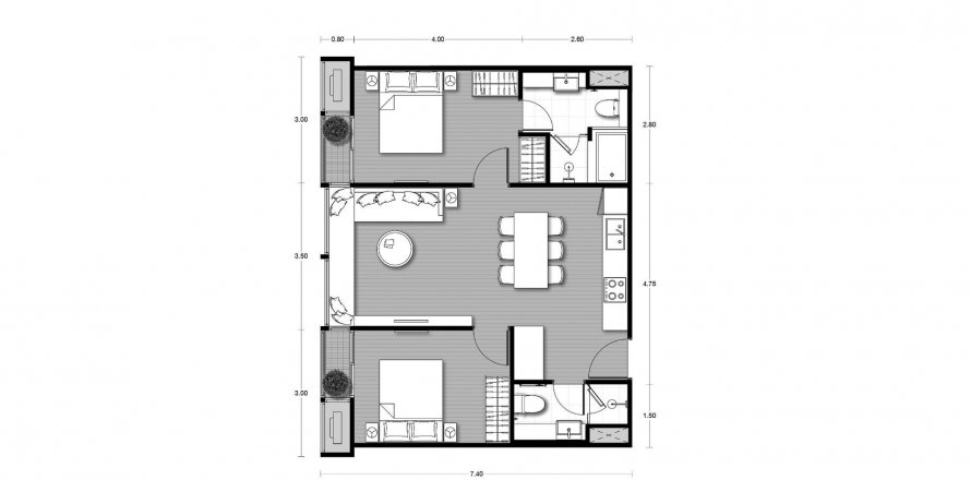 Sobre plano Noble Form Thonglor en Bangkok, Tailandia № 85324 - foto 1