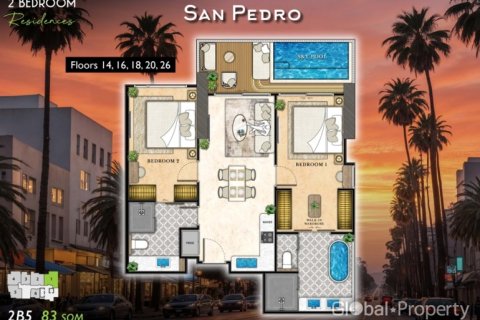Condominio de 2 dormitorios en Pattaya, Tailandia № 124853 - foto 13