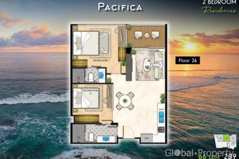 Condominio de 2 dormitorios en Pattaya, Tailandia № 124853 - foto 9