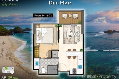 Condominio de 1 dormitorio en Pattaya, Tailandia № 124854 - foto 14