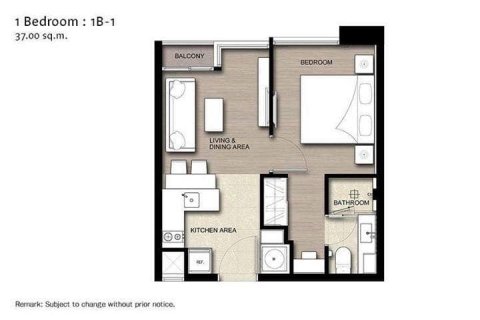 Condominio de 1 dormitorio en Bangkok, Tailandia № 143682 - foto 9