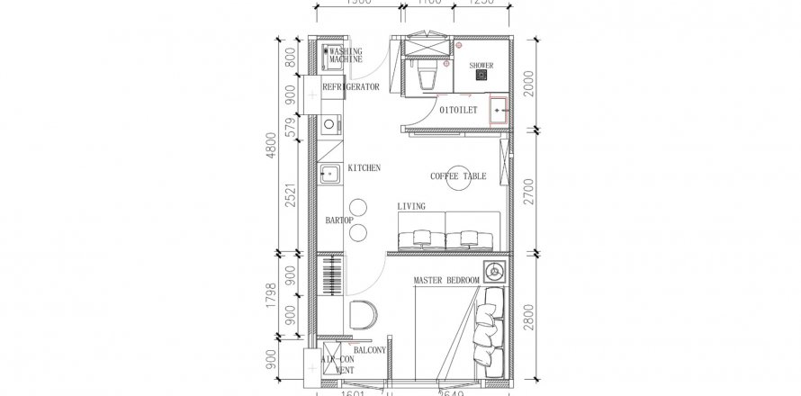 Sobre plano Capri Residence en Phuket, Tailandia № 80553 - foto 1