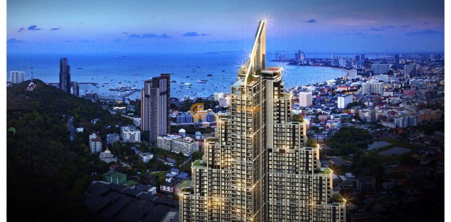 Estudio en el condominio en Pattaya, Tailandia № 102935