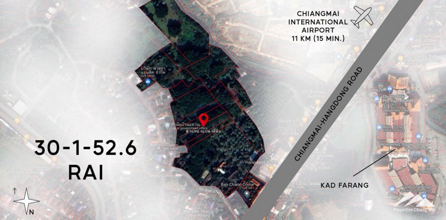 Terreno 2400 m2 en Chiang Mai, Tailandia № 122812