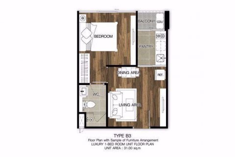 Condominio de 1 dormitorio en Watthana, Bangkok, Tailandia № 76651 - foto 7