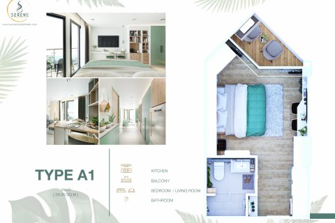 Wohnung in Phuket, Thailand 1 Schlafzimmer № 81807 - Foto 18