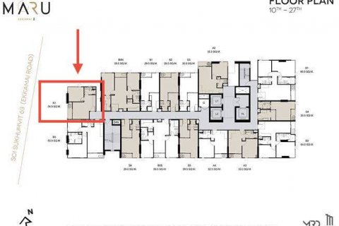 Eigentumswohnung in Watthana, Bangkok, Thailand, 1 Schlafzimmer № 124004 - Foto 16