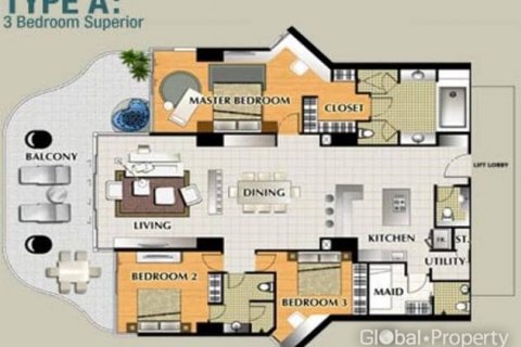 Condominio de 3 dormitorios en Pattaya, Tailandia № 100725 - foto 16