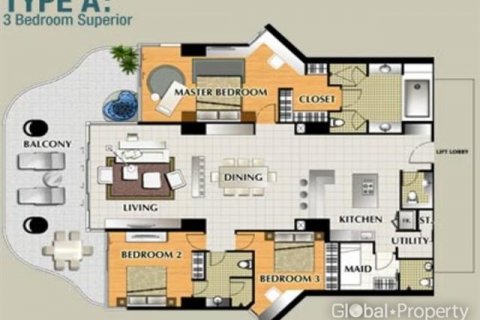 Condominio de 3 dormitorios en Pattaya, Tailandia № 100726 - foto 23