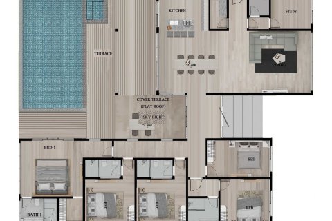 Haus in Chiang Mai, Thailand 5 Schlafzimmer № 126106 - Foto 15