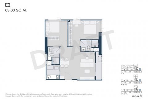 Condo in Bang Na, Bangkok, Thailand, 2 bedrooms № 132522