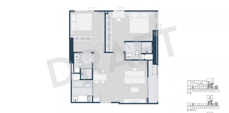 Condominio de 2 dormitorios en Bang Na, Bangkok, Tailandia № 132522
