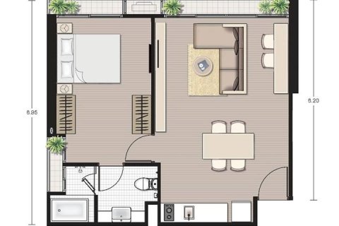 Condominio de 1 dormitorio en Bangkok, Tailandia № 144192 - foto 2