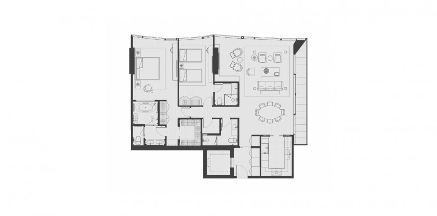 Plano de planta de apartamento «Scope Langsuan», 2 dormitorios in Scope Langsuan