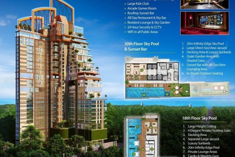 Condominio de 2 dormitorios en Pattaya, Tailandia № 100018