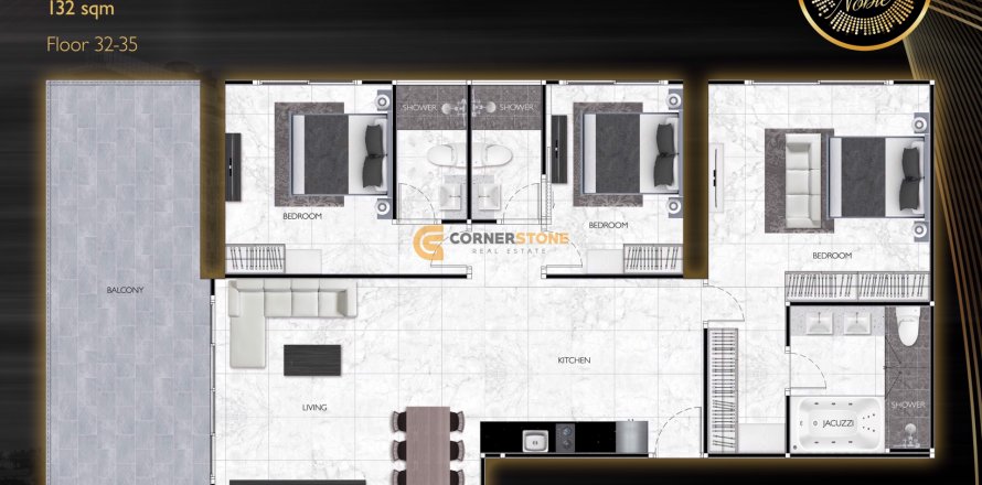 Estudio en el condominio en Pattaya, Tailandia № 106908