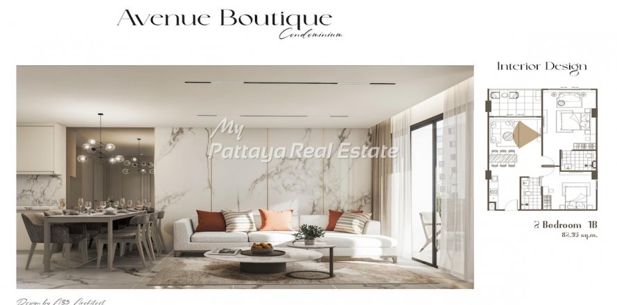 Condominio de 2 dormitorios en Pattaya, Tailandia № 125733