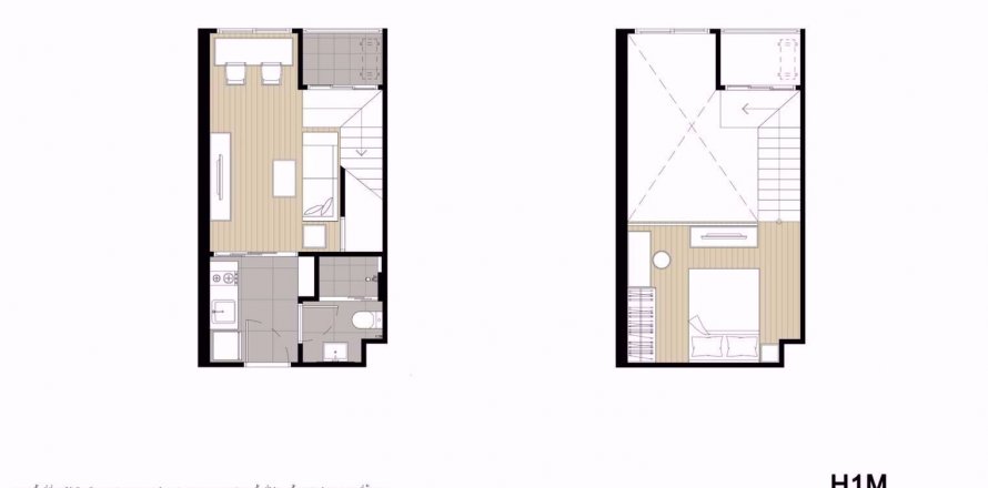 Студия в Ideo Charan 70 - Riverview, Бангкок, Таиланд № 77544