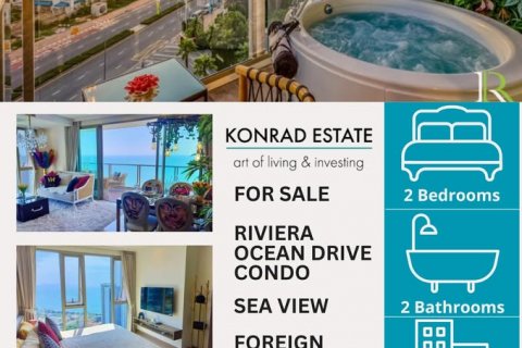 Eigentumswohnung in Pattaya, Thailand, 2 Schlafzimmer in The Riviera Ocean Drive № 130107