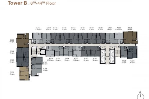 Condominio de 1 dormitorio en Bangkok, Tailandia № 143986 - foto 2
