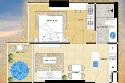 Condominio de 1 dormitorio en Pattaya, Tailandia № 130492 - foto 10