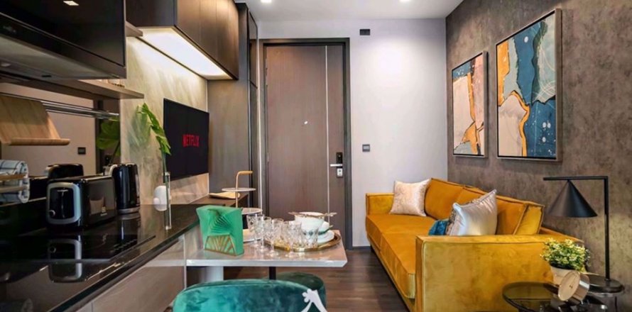 Condo à Bangkok, Thaïlande, 1 chambre à The Line Asoke - Ratchada № 77954