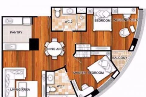 Condominio de 2 dormitorios en Bang Kapi, Bangkok, Tailandia № 76667 - foto 8
