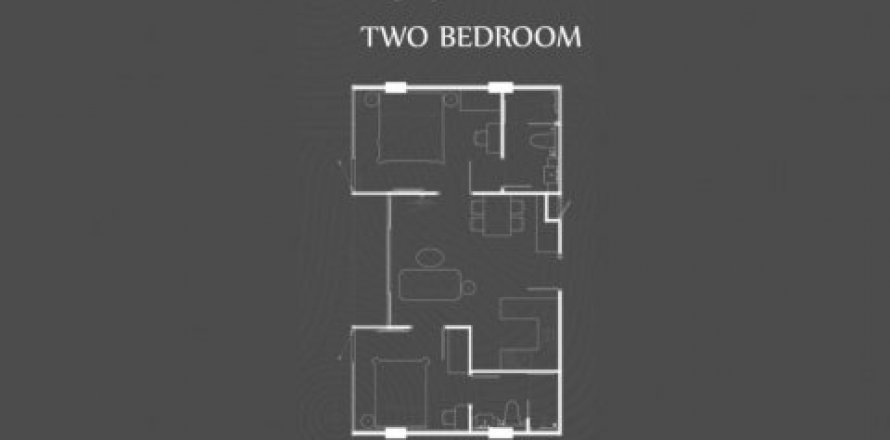Condominium floor plan «2BR-3», 2 bedrooms in VIP SPACE ODYSSEY