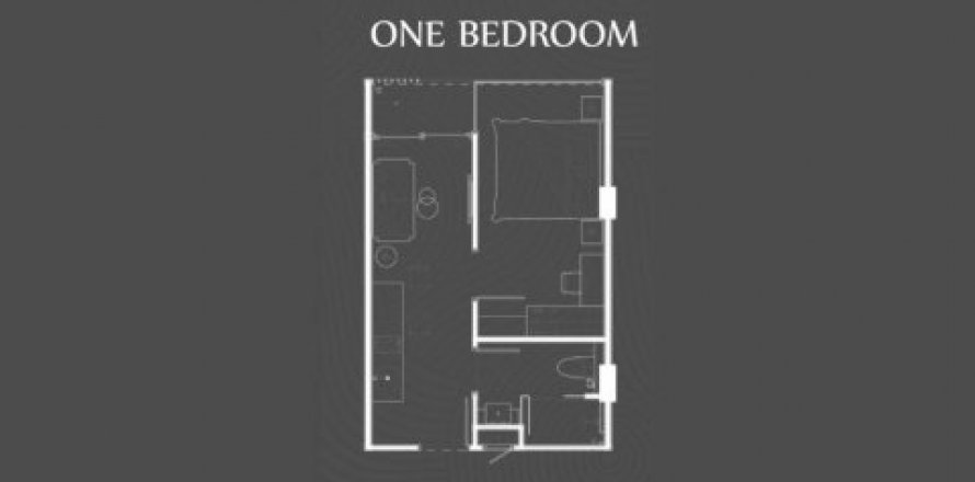 Condominium floor plan «1BR-2», 1 bedroom in VIP SPACE ODYSSEY