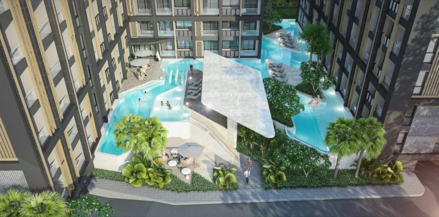Квартира в Pristine Park 3на Пляж Джомтьен, Паттайя, Таиланд с 2 комнатами  № 101069