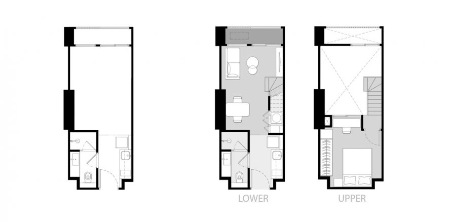 Планировка Квартиры «1BR-8» 1 спальня в ЖК Culture Chula