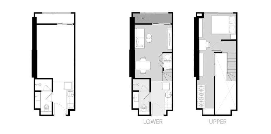 Планировка Квартиры «1BR-9» 1 спальня в ЖК Culture Chula