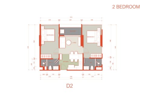 Eigentumswohnung in Phuket, Thailand, 2 Schlafzimmer № 70910 - Foto 2