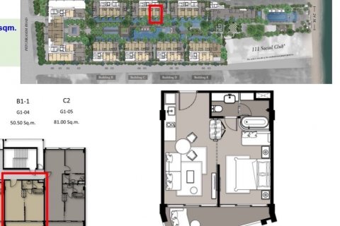 Condominio de 1 dormitorio en Hua Hin, Tailandia № 79259 - foto 9