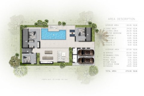 Chalet de 3 dormitorios en Nai Yang, Tailandia № 71627 - foto 4