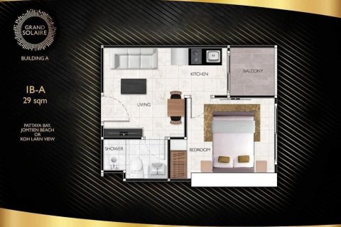 Apartamento de 1 dormitorio en Pattaya, Tailandia № 106683 - foto 13