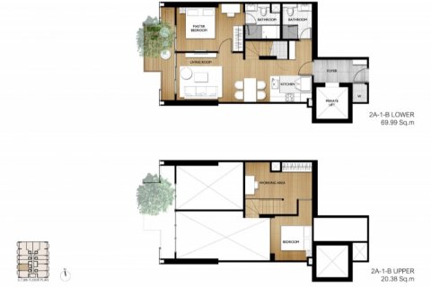 Condominio de 2 dormitorios en Bangkok, Tailandia № 143646 - foto 8