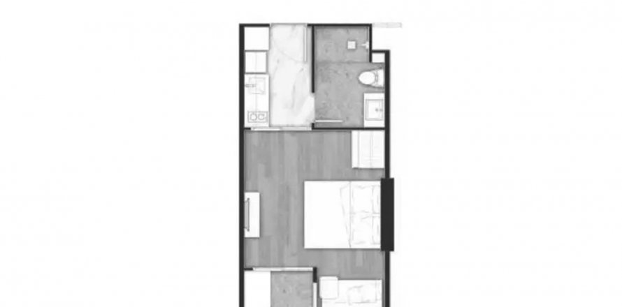Condominium floor plan «0BR-19», 1 room in Once Pattaya Condominium