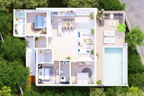 Villa in Koh Pha Ngan, Thailand 3 Schlafzimmer № 123788 - Foto 10